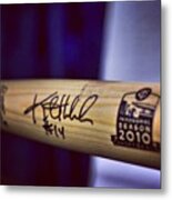 Autographed Bat. #kenthrbek #mntwins Metal Print