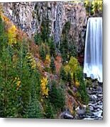 Autumn Colors Surround Tumalo Falls Metal Print