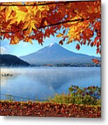 Autumn Kawaguchiko Lake And Mt.fuji Metal Print