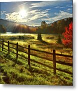Autumn Meadow Sunrise I - West Virginia Metal Print