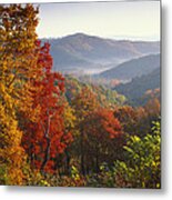 Autumn On Blue Ridge Range Near Jumping Metal Print