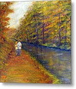 Autumn On The Towpath Metal Print