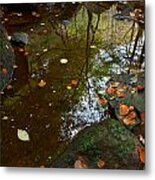 Autumn Reflections Padley Gorge Metal Print