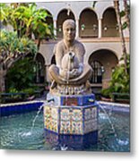 Aztec Woman Of Tehuantepec Fountain At Balboa Park Metal Print