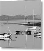 Back Bay Reflection In Black Metal Print