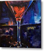 Backstage Martini Metal Print