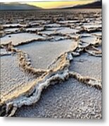 Badwater Sunset - Death Valley Metal Print