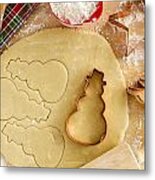 Baking Cookies For Santa Metal Print