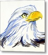 Bald Eagle Portrait Metal Print