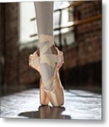 Ballerina Feet In Sous Sous En Pointe Metal Print
