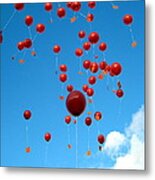 Balloons In The Air Metal Print