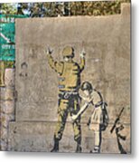Banksy In Bethlehem 2 Metal Print