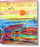 Barche Dei Pescatori Metal Print