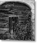 Barn Door In Mono Metal Print