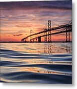 Bay Bridge Silk Metal Print