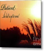 Be Patient Metal Print