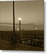 Beach At Night Metal Print