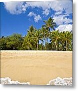 Beach From Ocean Metal Print