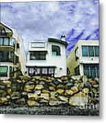 Beach Houses In Oceanside Metal Print