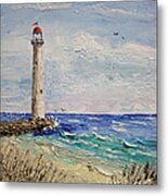 Beach Lighthouse Metal Print