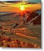 Beach On Fire - Outer Banks Metal Print