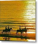 Beach Ride Equ250898 Metal Print