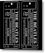 Beatles Tickets Metal Print