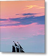 Beautiful Sunset Sail In Key West Metal Print
