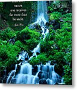 Beautiful Waterfalls Through A Walk With Nature Metal Print