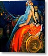Beauty And The Beast Pin Up Metal Print