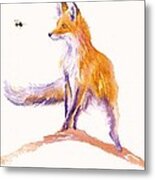 Bee Inspired - Fox Metal Print