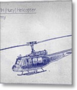 Bell Uh-1h Huey Helicopter Metal Print