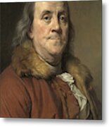 Benjamin Franklin, American Statesman Metal Print