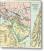 Biblical Map Metal Print