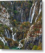 Big And Small Waterfalls - Croatia Metal Print