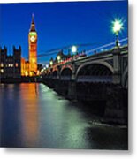 Big Ben And Westminster Bridge Metal Print