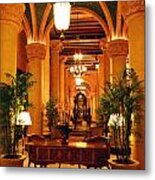 Biltmore Hotel Vintage Lobby Coral Gables Miami Florida Arches And Columns Metal Print