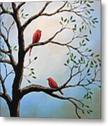 Birds Art ... Duet Metal Print