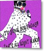 Birthday Mama Metal Print