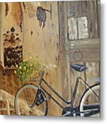 Black Bicycle Metal Print