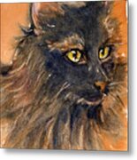 Black Cat Metal Print