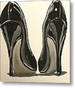 Black Pumps Metal Print