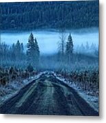 Blue And Foggy And Moody Metal Print