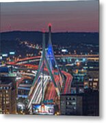 Blue And Red Zakim Metal Print