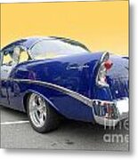 Blue And Silver Chevrolet Metal Print
