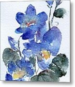 Blue Blooms Metal Print