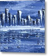 Blue City Metal Print