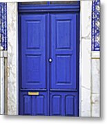 Blue Door Of Estremoz Metal Print