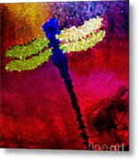 Blue Dragonfly No 3 Metal Print