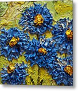 Paris' Blue Asters Metal Print